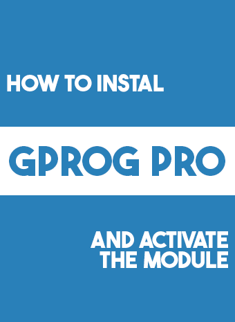 Installation and activation GProg Pro