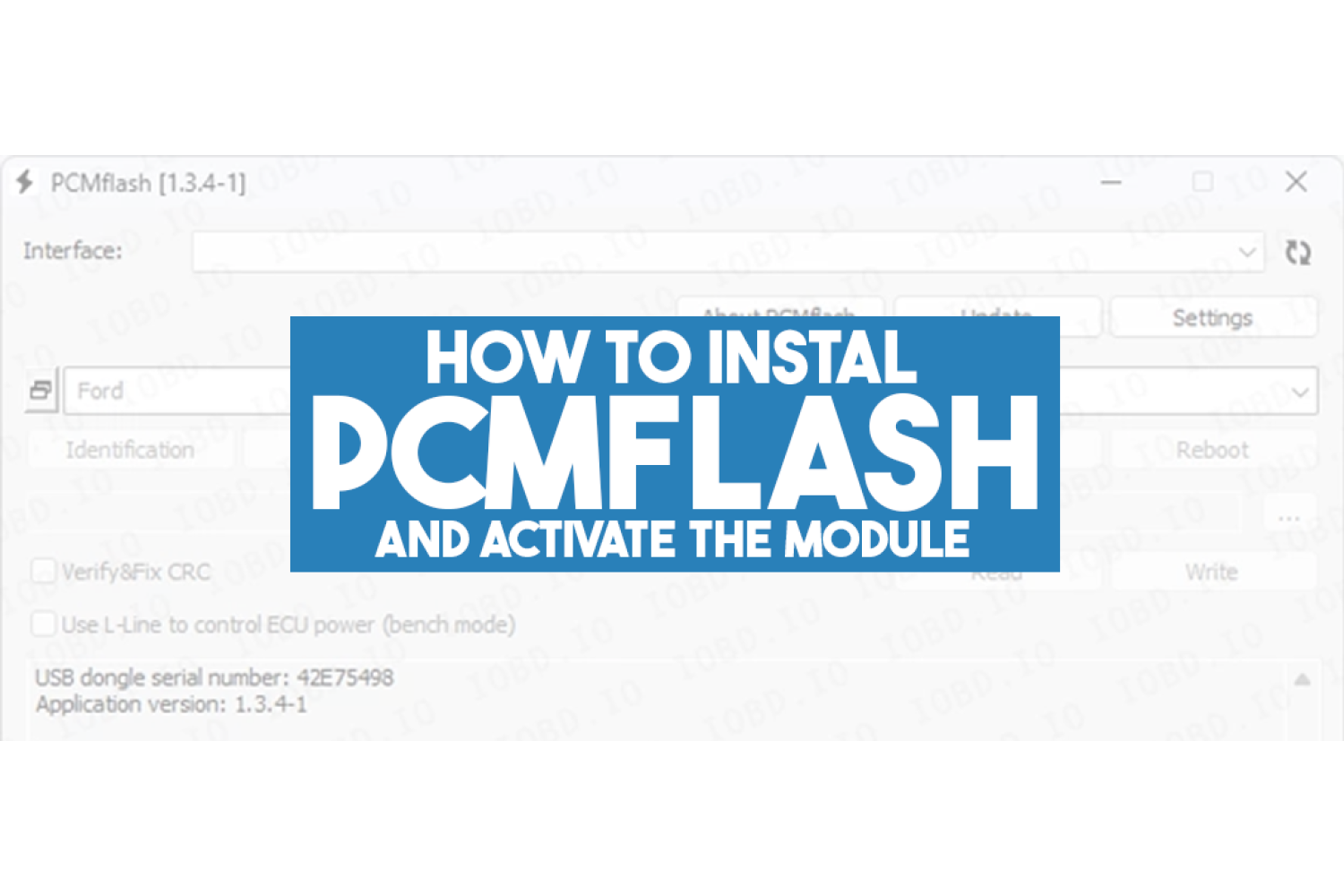 How to install PCMflash and activate module