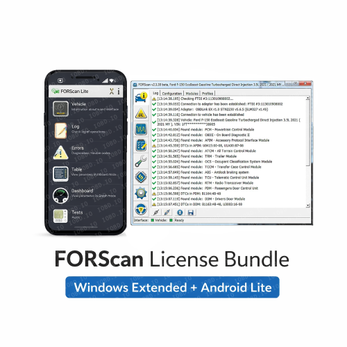 FORScan License Bundle – Windows Extended + Android Lite