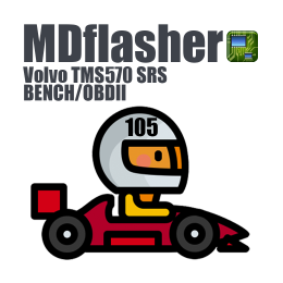 License 105. Volvo TMS570 SRS BENCH/OBDII (MDflasher)