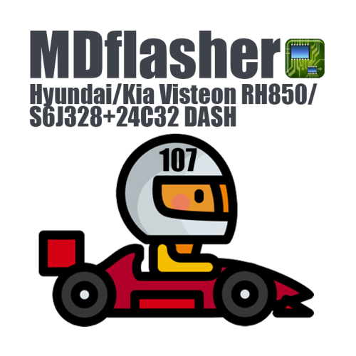 MDflasher License 107 Hyundai Kia Visteon RH850 S6J328 24C32 Dash OBD