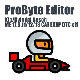 Kia/Hyindai Bosch ME 17.9.11/12/13 CAT EVAP DTC off ProByte Editor module