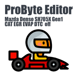 Mazda Denso SH705X Gen1 CAT EGR EVAP DTC  off ProByte Editor module