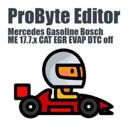 Mercedes Gasoline Bosch ME 17.7.x CAT EGR EVAP DTC off ProByte Editor module