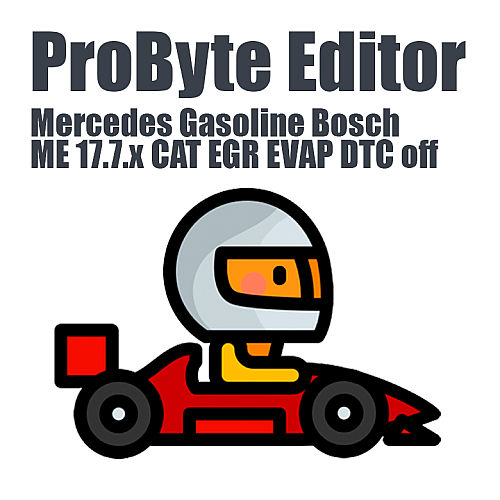 Mercedes Gasoline Bosch ME17.7.x CAT EGR EVAP DTC ProByte Editor module