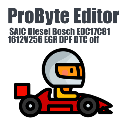  SAIC Diesel Bosch EDC17C81 1612V256 EGR DPF DTC off ProByte Editor module