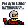 VAG group Gasoline Bosch MED17.5 CAT EVAP EGR DTC off ProByte Editor module