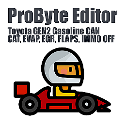 Toyota GEN2 Gasoline CAN (CAT, EVAP, EGR, FLAPS, IMMO OFF) (ProByte Edit)