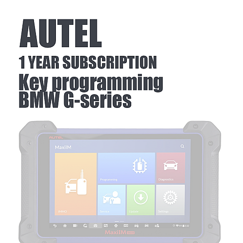 Subscription Autel for programming keys BMW G series