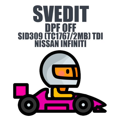 SVedit DPF OFF TDI SID309 (TC1767/2MB) NISSAN INFINITI module