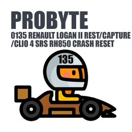Module 0135. RENAULT LOGAN II REST / CAPTURE / CLIO 4 SRS RH850 CRASH RESET (ProByte)
