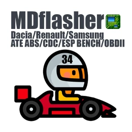 License 34. Dacia/Renault/Samsung ATE ABS/CDC/ESP BENCH/OBDII (MDflasher)