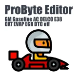 GM Gasoline ACDELCO E38 CAT EVAP EGR DTC off ProByte Editor module