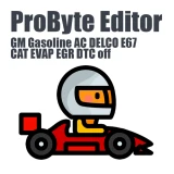GM Gasoline ACDELCO E67 CAT EVAP EGR DTC off ProByte Editor module
