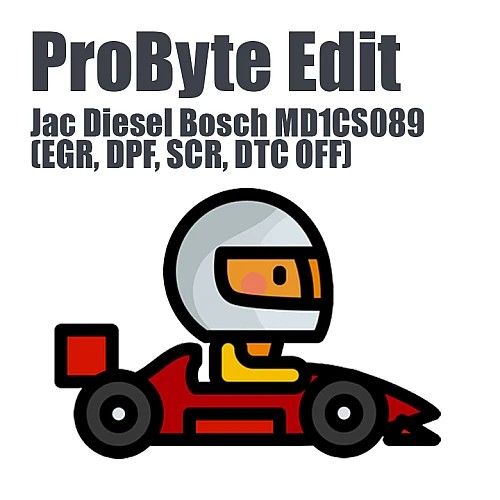 Jac Diesel Bosch MD1CS089 (EGR, DPF, SCR, DTC OFF)  (ProByte Edit)