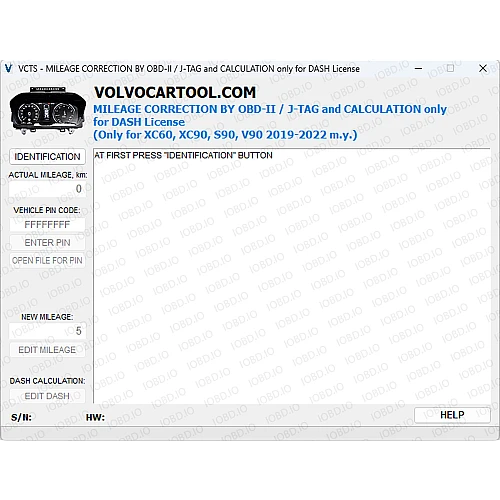 Licence Mileage correction by OBDII / J-Tag and calculation Dash 