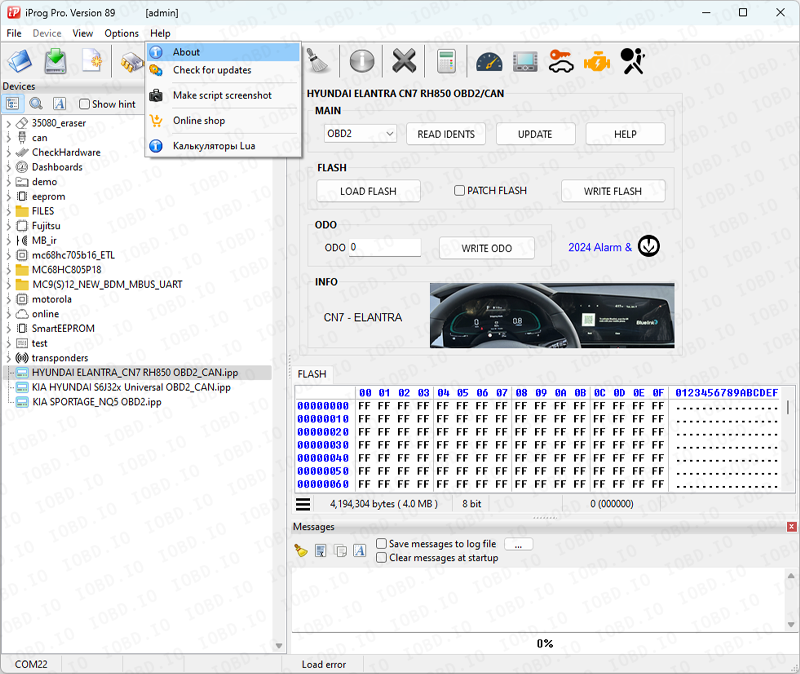 Buy script SRS Exeed TXL LX Infineon XC2xxx CRASH RESET for iProg